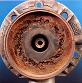 Centrifugal pump with cavitation corrosion